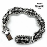 CHROME HEARTS Keeper Bracelet 20 CM Prata 925 20 cm, adequado para tamanho de pulso 15-18 CM