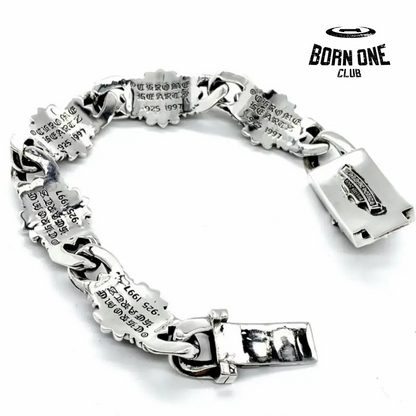 CHROME HEARTS Keeper Bracelet 20 CM Prata 925 20 cm, adequado para tamanho de pulso 15-18 CM