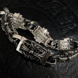 CHROME HEARTS Keeper Bracelet 20 CM Prata 925 20 cm, adequado para tamanho de pulso 15-18 CM