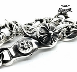Chrome Hearts Link Clip Thick Bracelete Prata 925