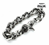 Chrome Hearts Link Clip Thick Bracelete Prata 925