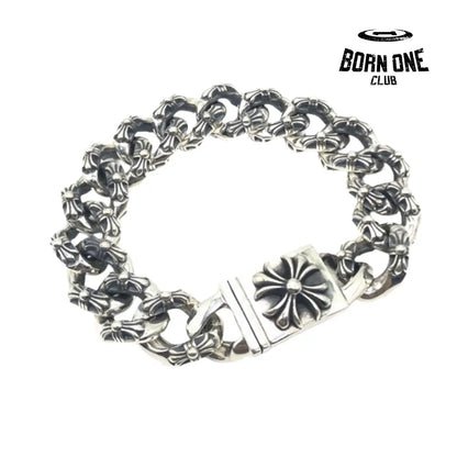 CHROME HEARTS Plus Extra Fancy Chain Thick Bracelet Prata 925