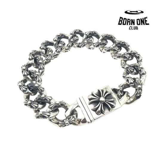 CHROME HEARTS Plus Extra Fancy Chain Thick Bracelet Prata 925