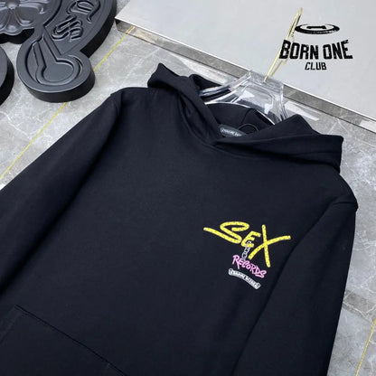 Chrome Hearts Records Black Hoodie Black Moletom