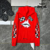 Chrome Hearts Red Mouth Hoodie Moletom