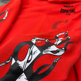 Chrome Hearts Red Mouth Hoodie Moletom