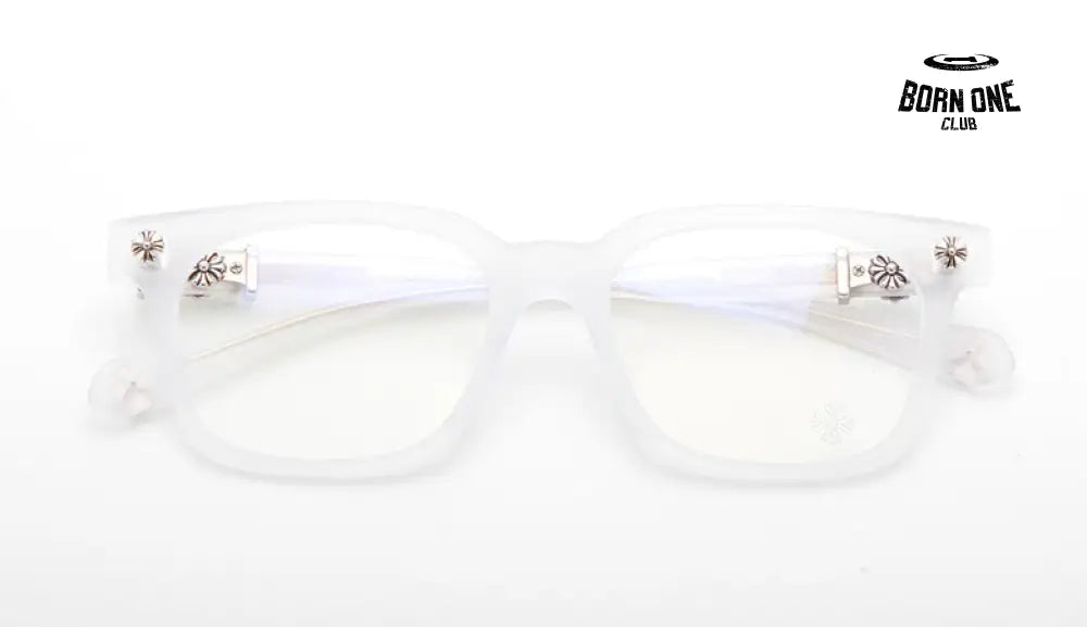 Chrome Hearts Transparent White Glasses Óculos (Alta Qualidade)