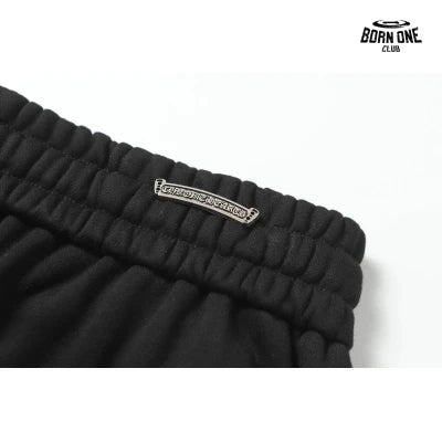 Bermuda Moletom Chrome Hearts Embroidered Preta