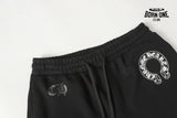 Calça Moletom Chrome Hearts Horseshoe Floral Preta