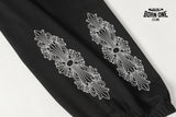 Calça Moletom Chrome Hearts Horseshoe Floral Preta