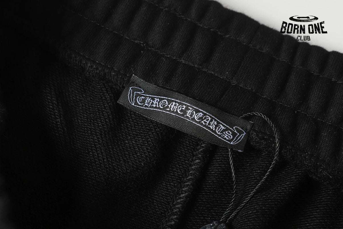 Calça Moletom Chrome Hearts Horseshoe Floral Preta