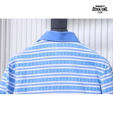 Camiseta Polo Manga Longa Chrome Hearts Striped Azul