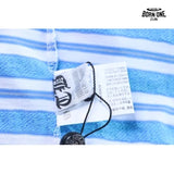 Camiseta Polo Manga Longa Chrome Hearts Striped Azul