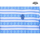 Camiseta Polo Manga Longa Chrome Hearts Striped Azul