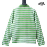 Camiseta Polo Manga Longa Chrome Hearts Striped Verde