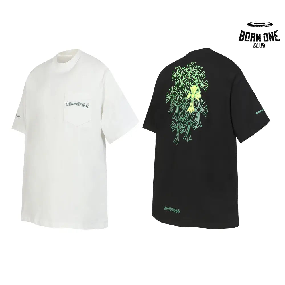 Camiseta Chrome Hearts Neon Green Cross Back