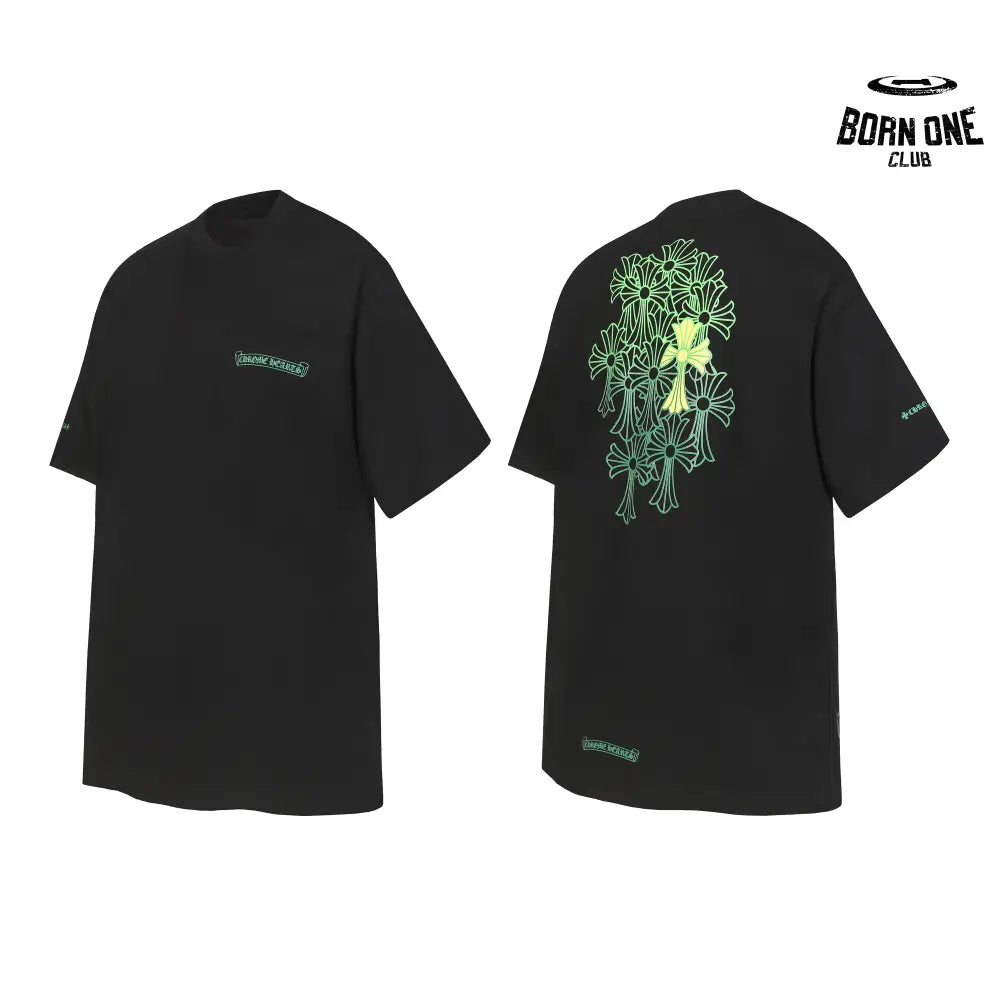 Camiseta Chrome Hearts Neon Green Cross Back