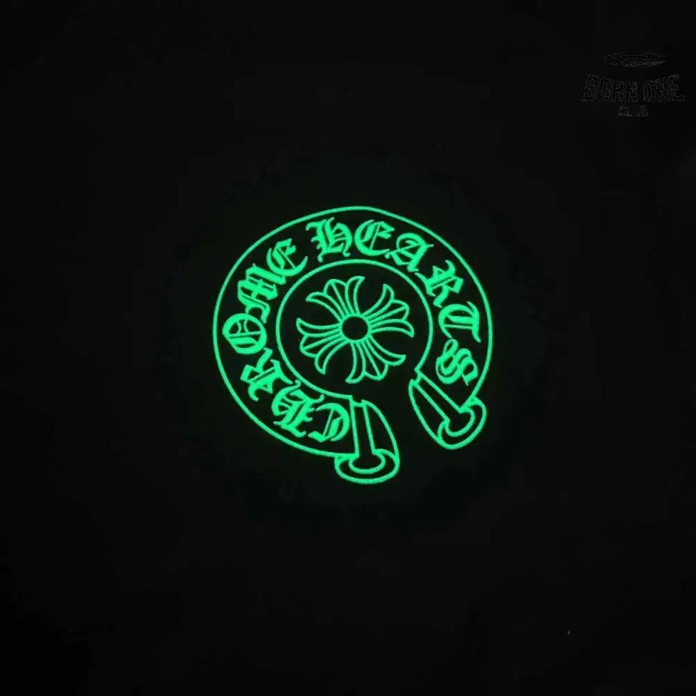 Camiseta Chrome Hearts Glow In The Dark Horseshoe Preta