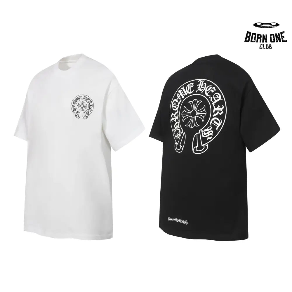 Camiseta Chrome Hearts Glow In The Dark Horseshoe Preta