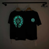 Camiseta Chrome Hearts Glow In The Dark Horseshoe Preta