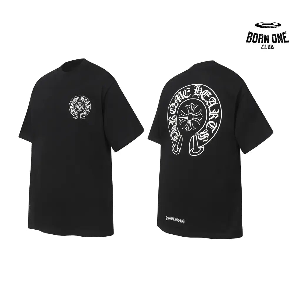 Camiseta Chrome Hearts Glow In The Dark Horseshoe Preta