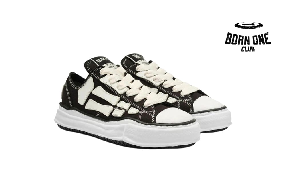 Maison Mihara Yasuhiro Alabaster x AMIRI MMY Bones Skel-Top Low Black AMFOSR1076-001