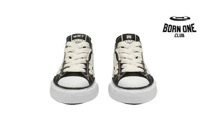 Maison Mihara Yasuhiro Alabaster x AMIRI MMY Bones Skel-Top Low Black AMFOSR1076-001
