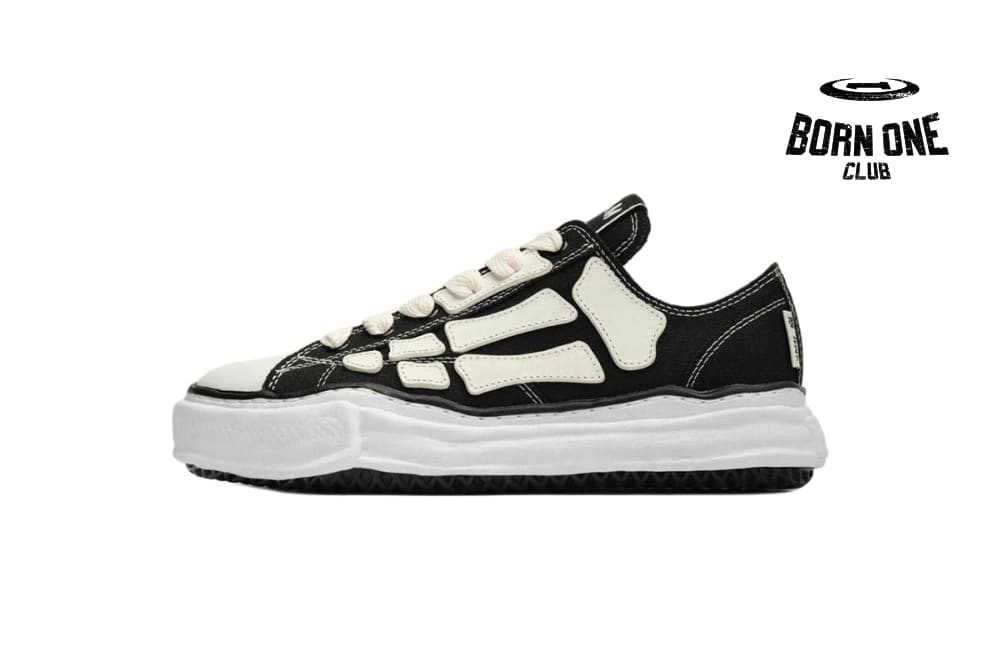 Maison Mihara Yasuhiro Alabaster x AMIRI MMY Bones Skel-Top Low Black AMFOSR1076-001
