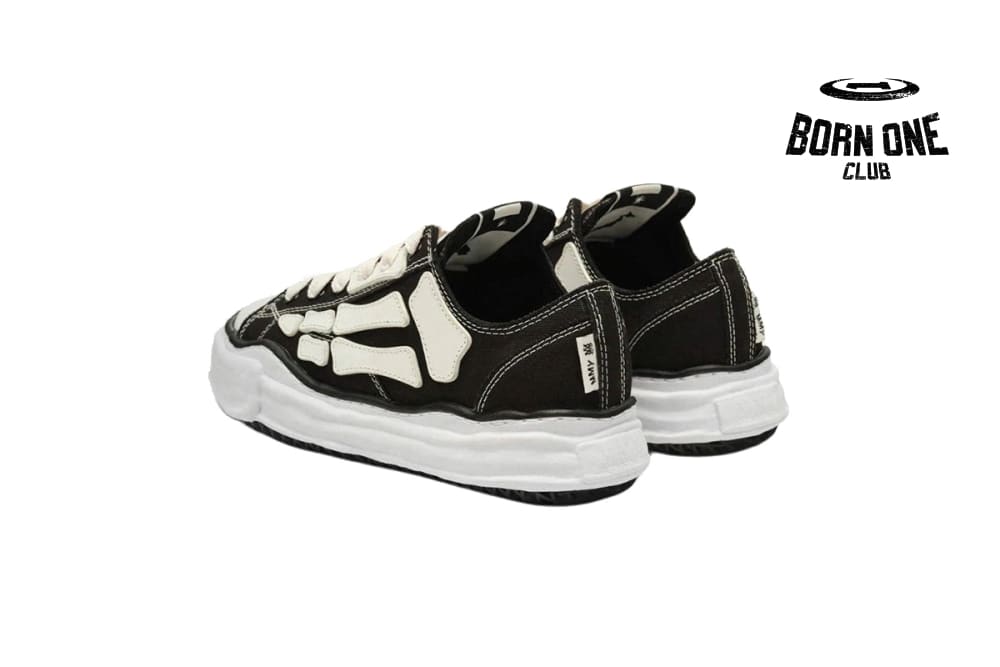 Maison Mihara Yasuhiro Alabaster x AMIRI MMY Bones Skel-Top Low Black AMFOSR1076-001