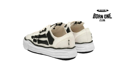 Maison Mihara Yasuhiro Alabaster x AMIRI MMY Bones Skel-Top Low Off White