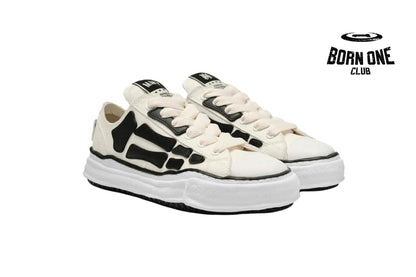 Maison Mihara Yasuhiro Alabaster x AMIRI MMY Bones Skel-Top Low Off White