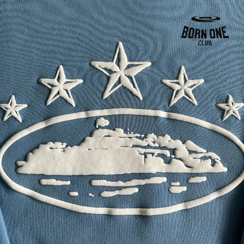 Conjunto Corteiz 5th Anniversary Track Suit Baby Blue