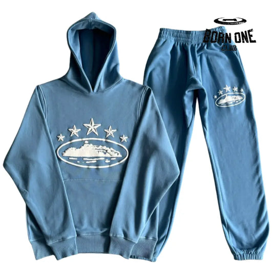 Conjunto Corteiz 5th Anniversary Track Suit Baby Blue P / P