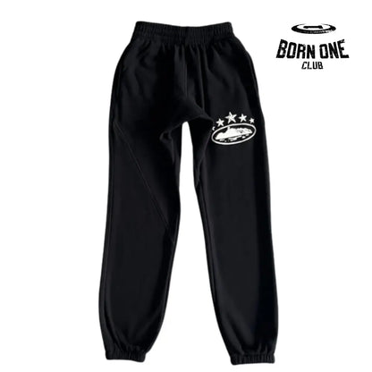 Conjunto Corteiz 5th Anniversary Track Suit Black