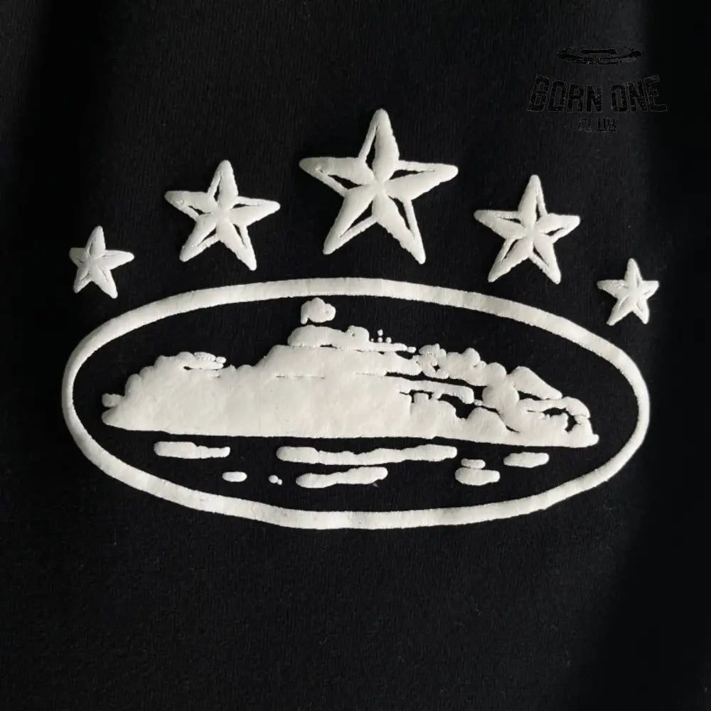 Conjunto Corteiz 5th Anniversary Track Suit Black
