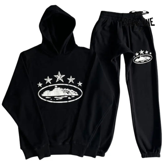 Conjunto Corteiz 5th Anniversary Track Suit Black P / P