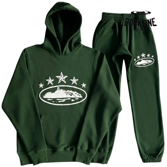Conjunto Corteiz 5th Anniversary Track Suit Green P / P