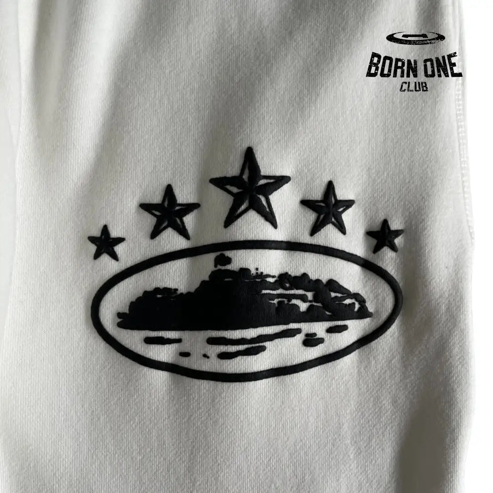 Conjunto Corteiz 5th Anniversary Track Suit White