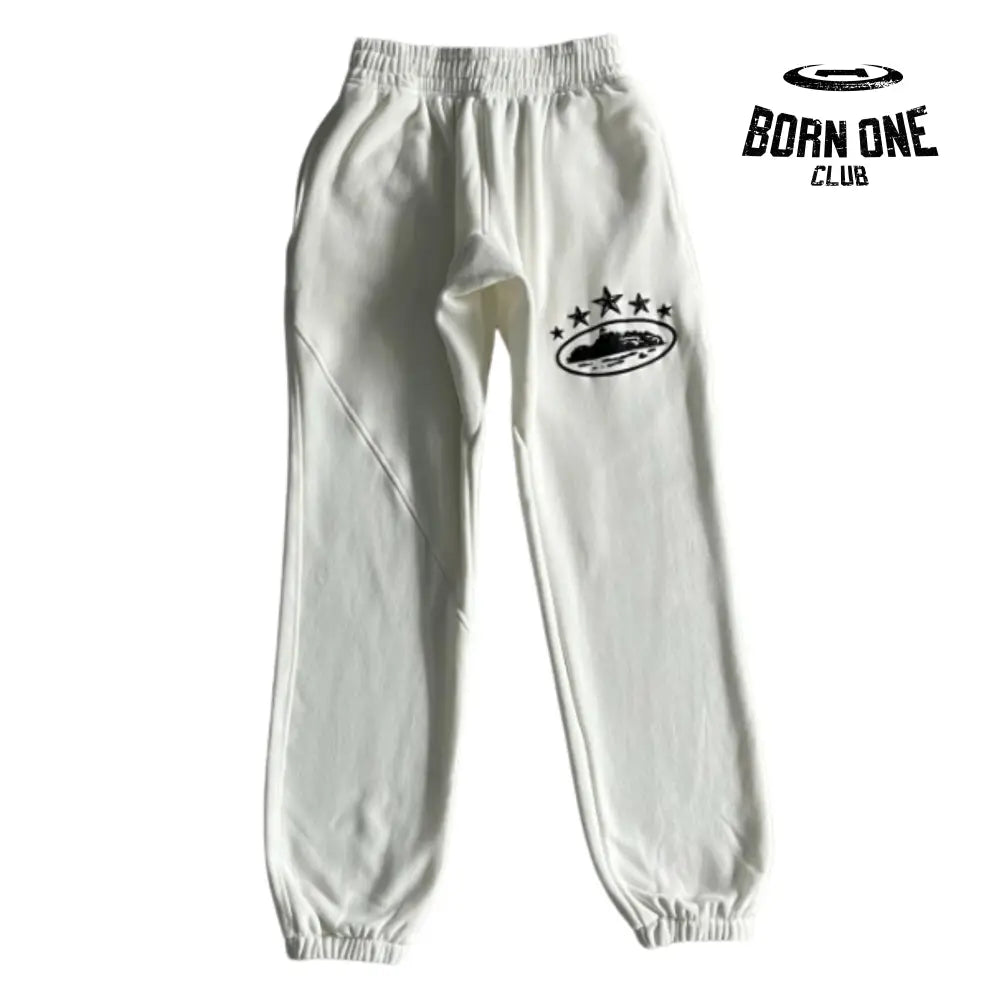 Conjunto Corteiz 5th Anniversary Track Suit White