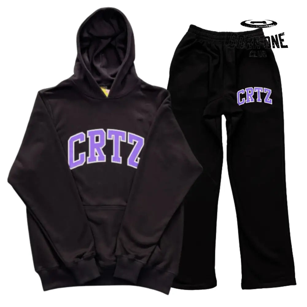Conjunto Corteiz Black and Purple Alphabet Set