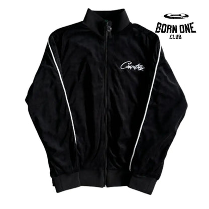 Conjunto Corteiz Velor Track Set Black