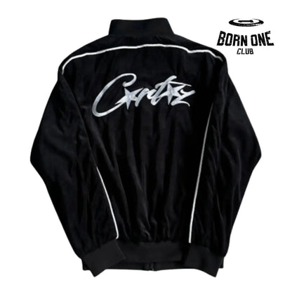 Conjunto Corteiz Velor Track Set Black