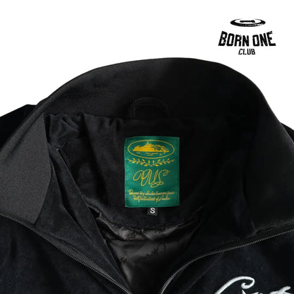 Conjunto Corteiz Velor Track Set Black