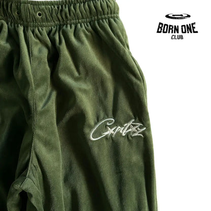 Conjunto Corteiz Velor Track Set Green