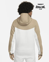 Conjunto Nike Tech Fleece Bege/Branco 2023 (New Season) Jaqueta e Calça