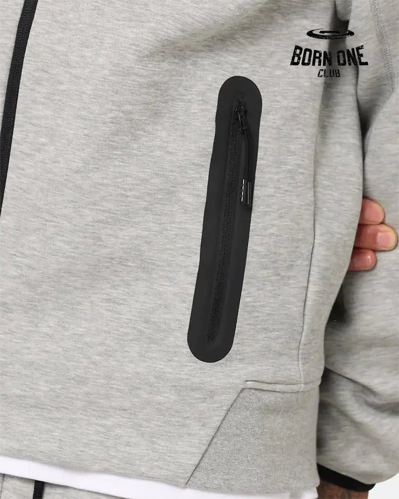 Conjunto Nike Tech Fleece Cinza 2023 (New Season) Jaqueta e Calça
