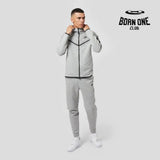 Conjunto Nike Tech Fleece Cinza Jaqueta e Calça M / M