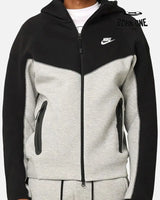 Conjunto Nike Tech Fleece Cinza/Preto 2023 (New Season) Jaqueta e Calça