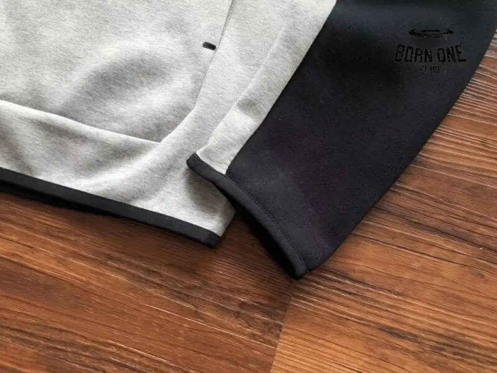 Conjunto Nike Tech Fleece Preto e Cinza Jaqueta e Calça