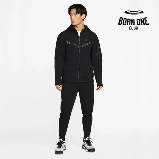 Conjunto Nike Tech Fleece Preto Jaqueta e Calça P / P